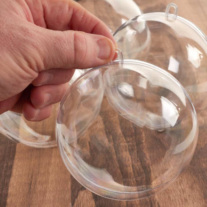 Factory Direct Craft - Wholesale Ornament Set - 100mm Clear Acrylic Fillable Ball Ornament