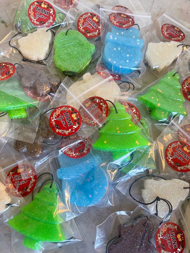 2” Christmas/Winter Thank You Freshies  for wholesale by Stay Fresh’ies Air Fresheners