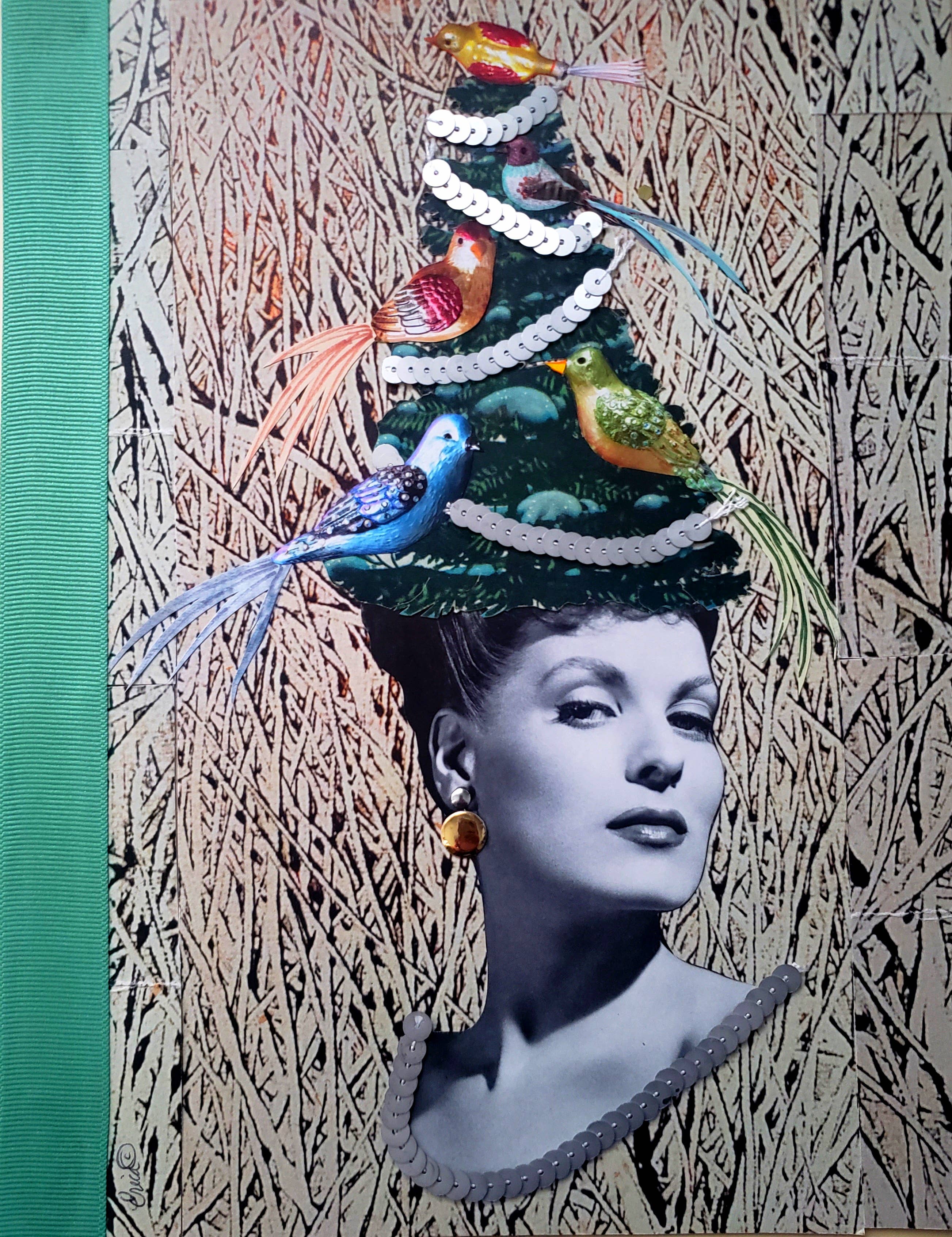 Erica DiPaolo Designs - Wholesale Christmas Card - Christmas Hat Card, Christmas Tree Hat,Maureen O'Hara Card2