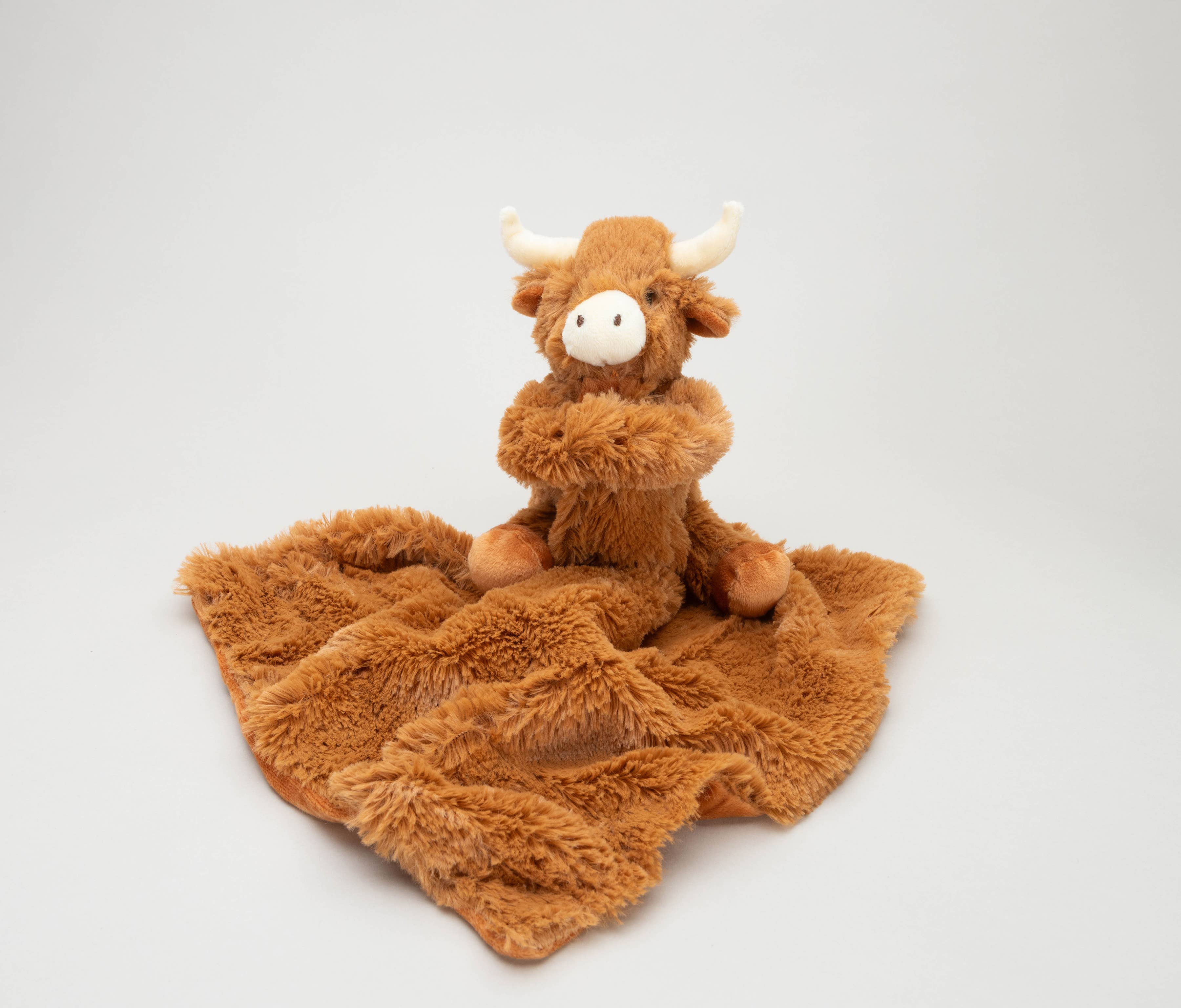 Jomanda Soft Toys & Accessories - Wholesale Security/Cuddle Blanket - Baby - Horny Highland Cow Baby Soft Toy Soother Comforter 29cm4