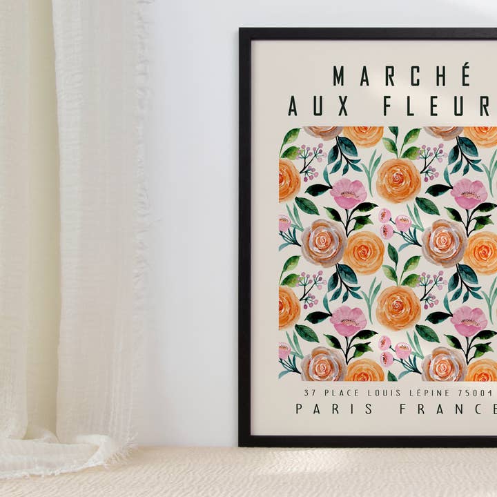 Paris Blomstermarked Kunsttryk for engroshandel hos OLF