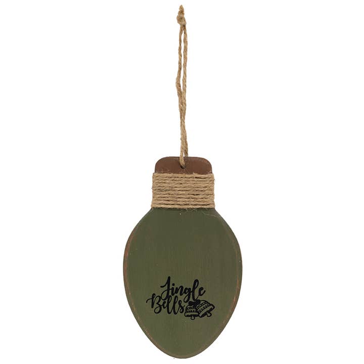 The Hearthside Collection - Wholesale Ornament set - Distressed Wooden Christmas Light Ornament, 3 Assorted2