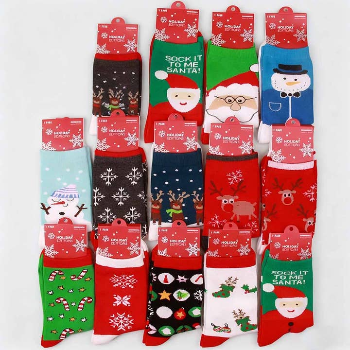 NINEXIS - Wholesale Socks - Unisex - CWMS03021_CHRISTMAS CREW SOCKS FOR MEN AND WOMEN GIFT16