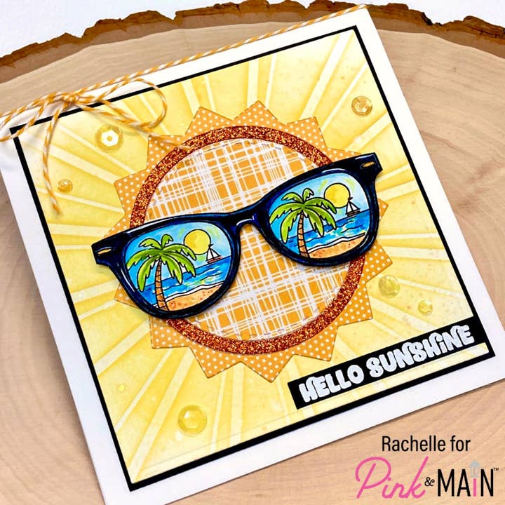 Pink and Main - Wholesale DIY Craft Kit - Sun Ray 6x6 Embossing Folder