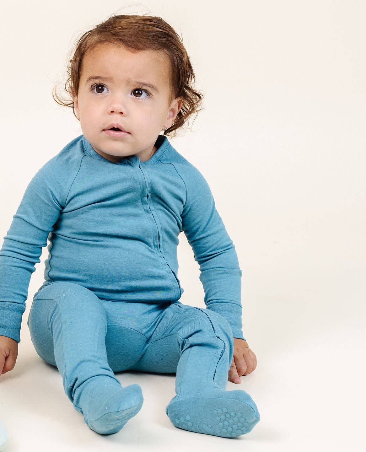 Lark - Wholesale Jumpsuit - Baby - Ultimate Zip Footie in Teal2
