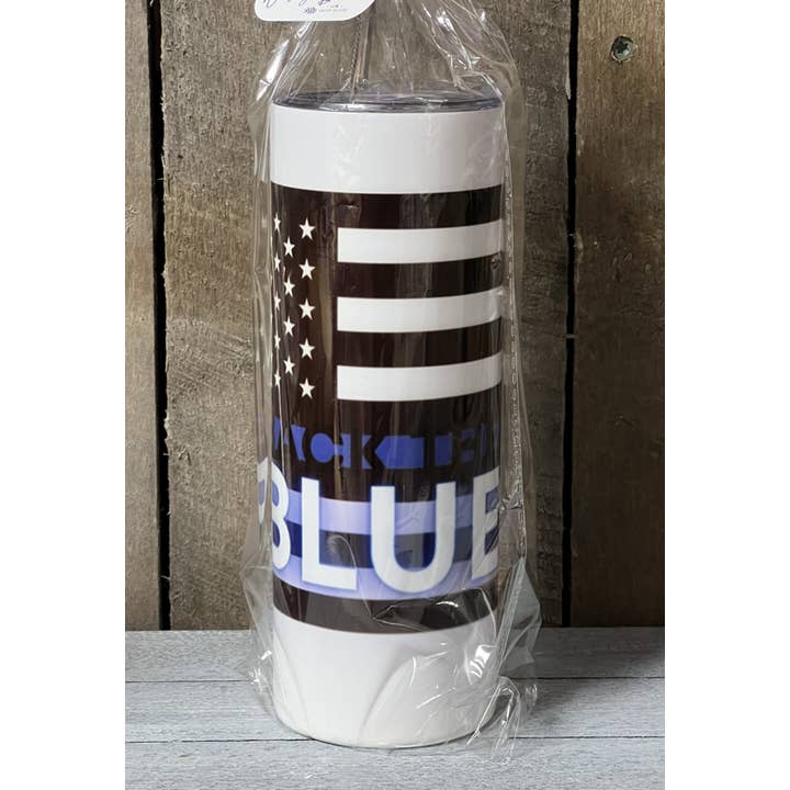 Back The Blue - 20 Oz Tumbler for wholesale by Whiskey Doodle
