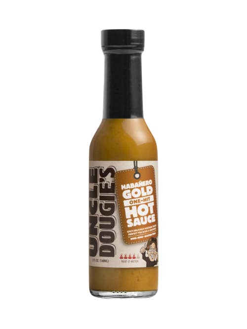 Habanero Gold One-Hit Hot Sauce for wholesale by Uncle Dougie's