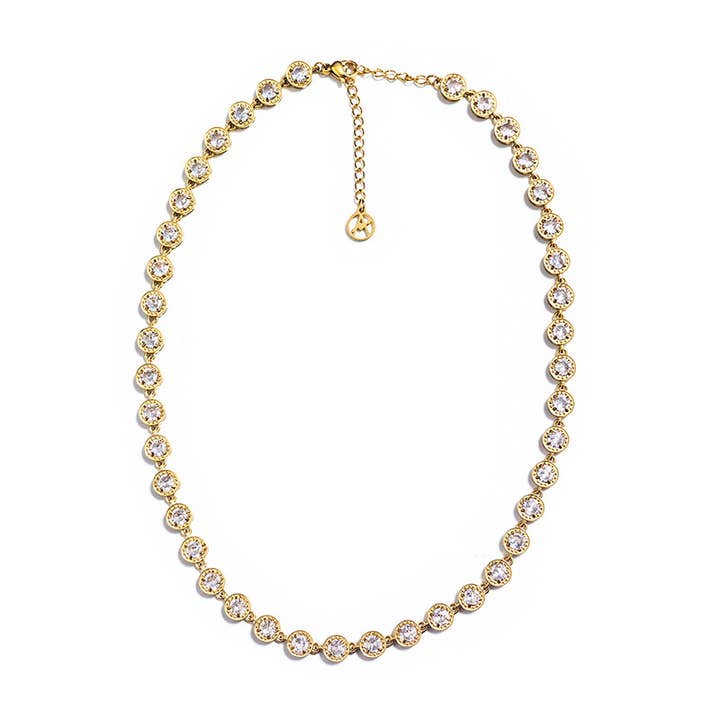 COLLIER POINTS DE LUMIÈRE AVEC ZIRCONS pour la vente par AMORINO SRL