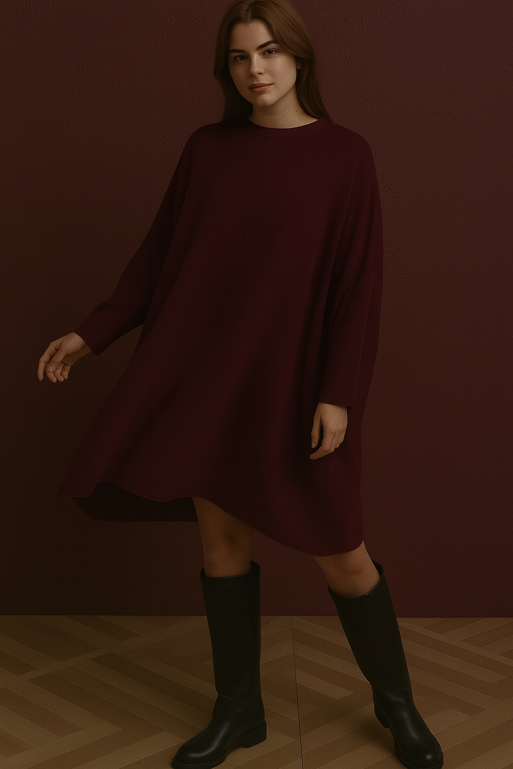 Lucy Sparks - Wholesale Dress - Women's - OVERSIZED RIBBED JUMPER DRESS3