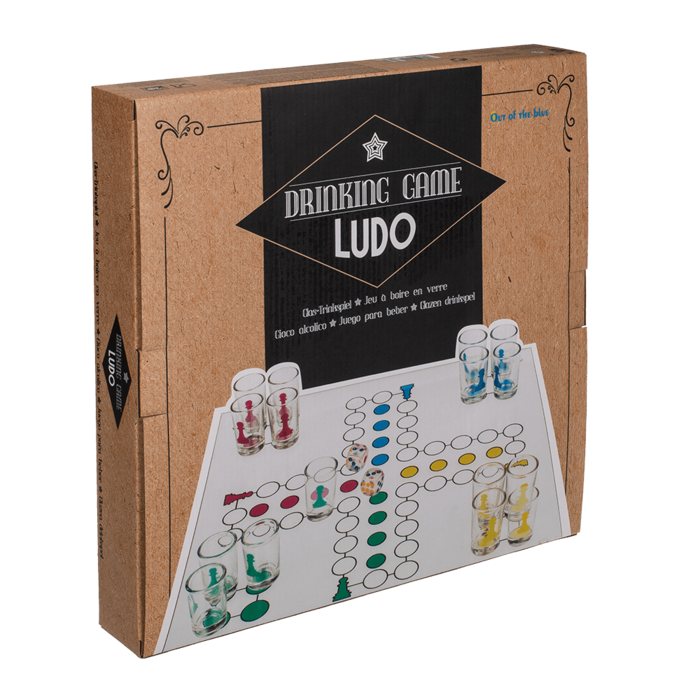 Out of the blue KG - Wholesale Bordspel - Ludo drinkspel met 16 glaasjes en 2 dobbelstenen2
