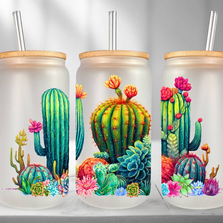 Kaktus Sukkulent Glas Tumbler for engroshandel hos The Potted Oasis