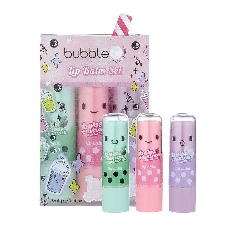 Beauty Goddess – wholesale Lip balm set – Bubble T Cosmetics Boba Tea Lip Balm Gift Set (3 x 4g)0
