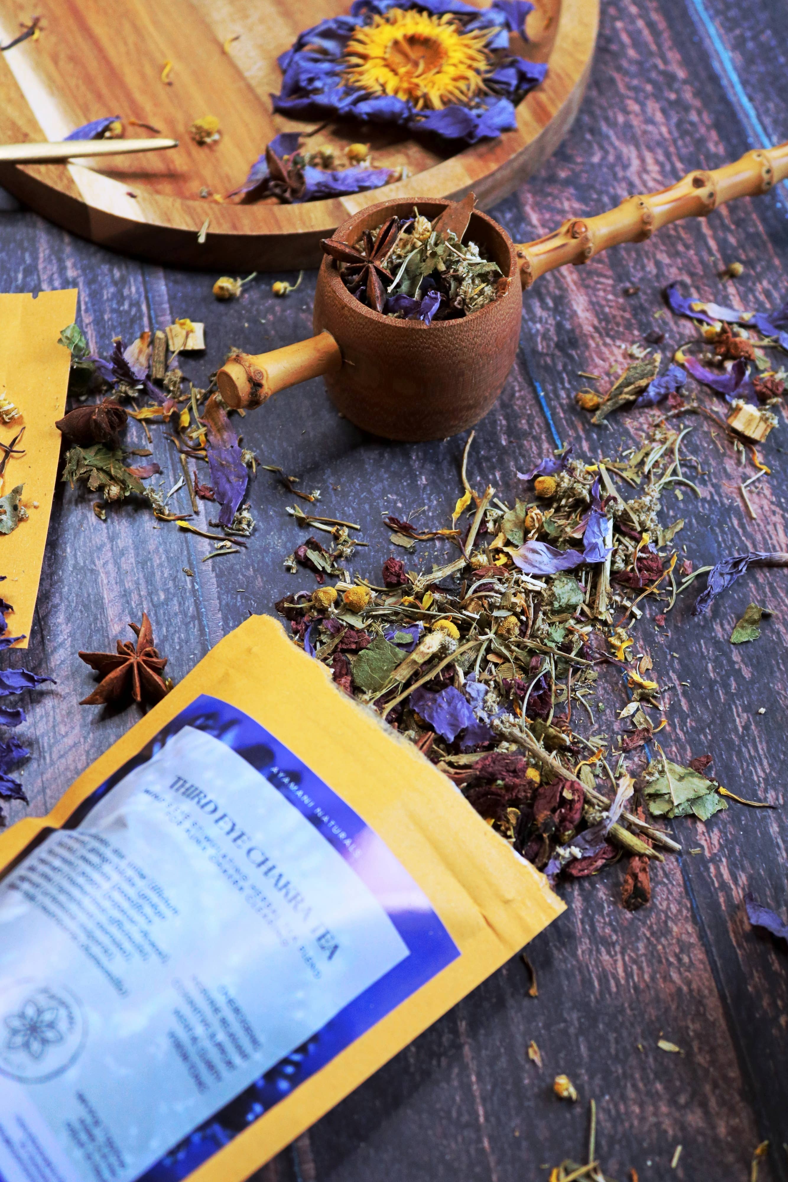 Ayamani Naturals – wholesale Löst te – Third Eye Chakra örtte för tallkottkörteln – psykiska drömmar3