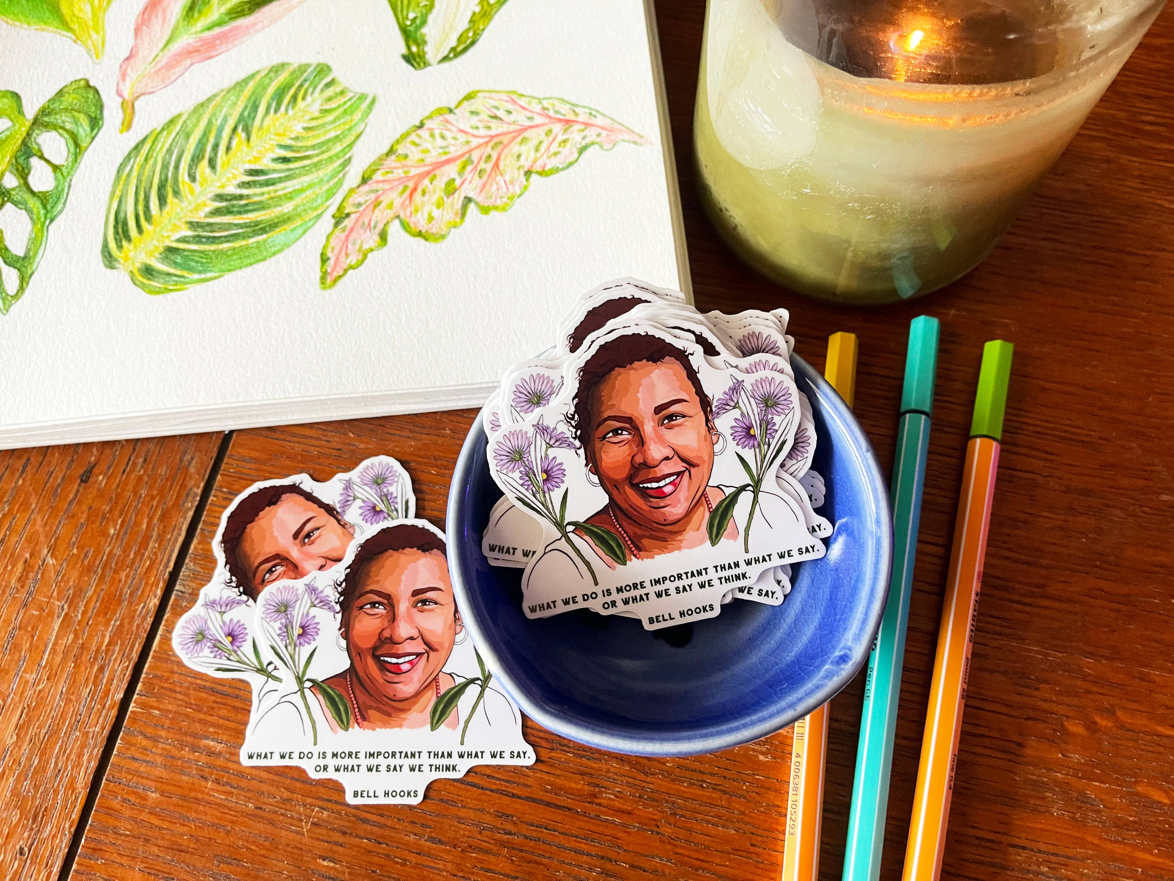 Fabulously Feminist – Großhandel Aufkleber – Was wir tun, ist wichtig, Bell Hooks: feministischer Aufkleber2