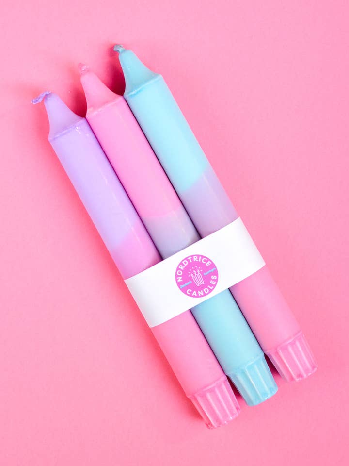 Taper candles- 3 pack/ Pastel Mix for wholesale by Nordtrice