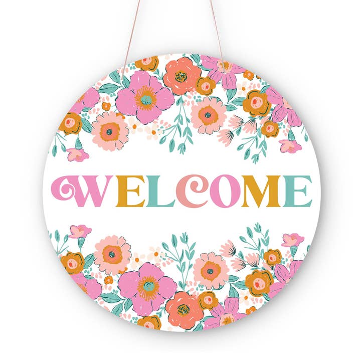 Door Hanger, Floral Print, House Warming Gift, Door Sign for wholesale by Clairmont & Co