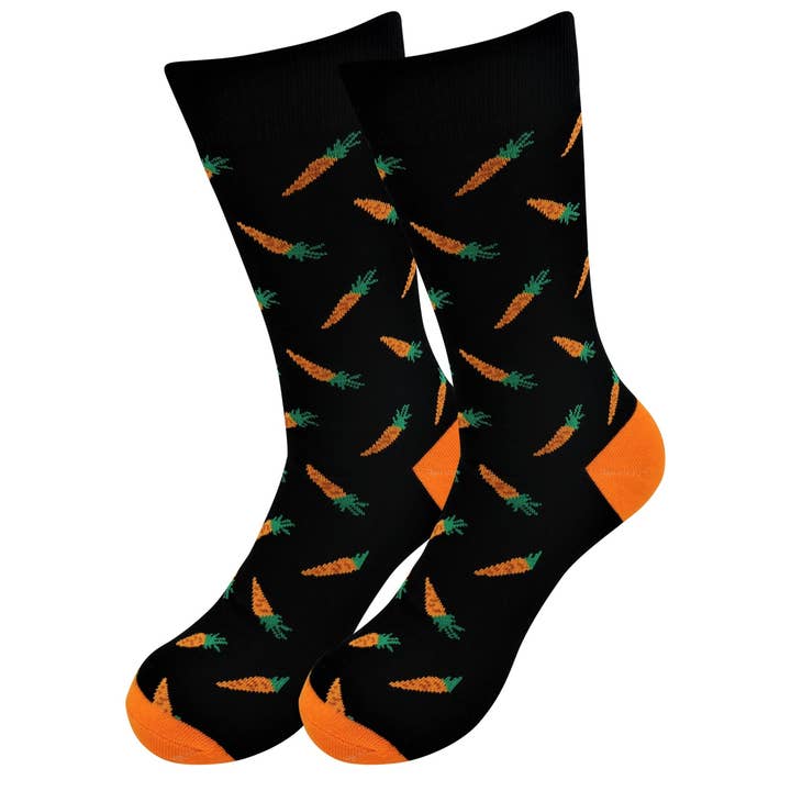 Favorite Food Socks - Carrot - for Men and Women for wholesale by Real Sic