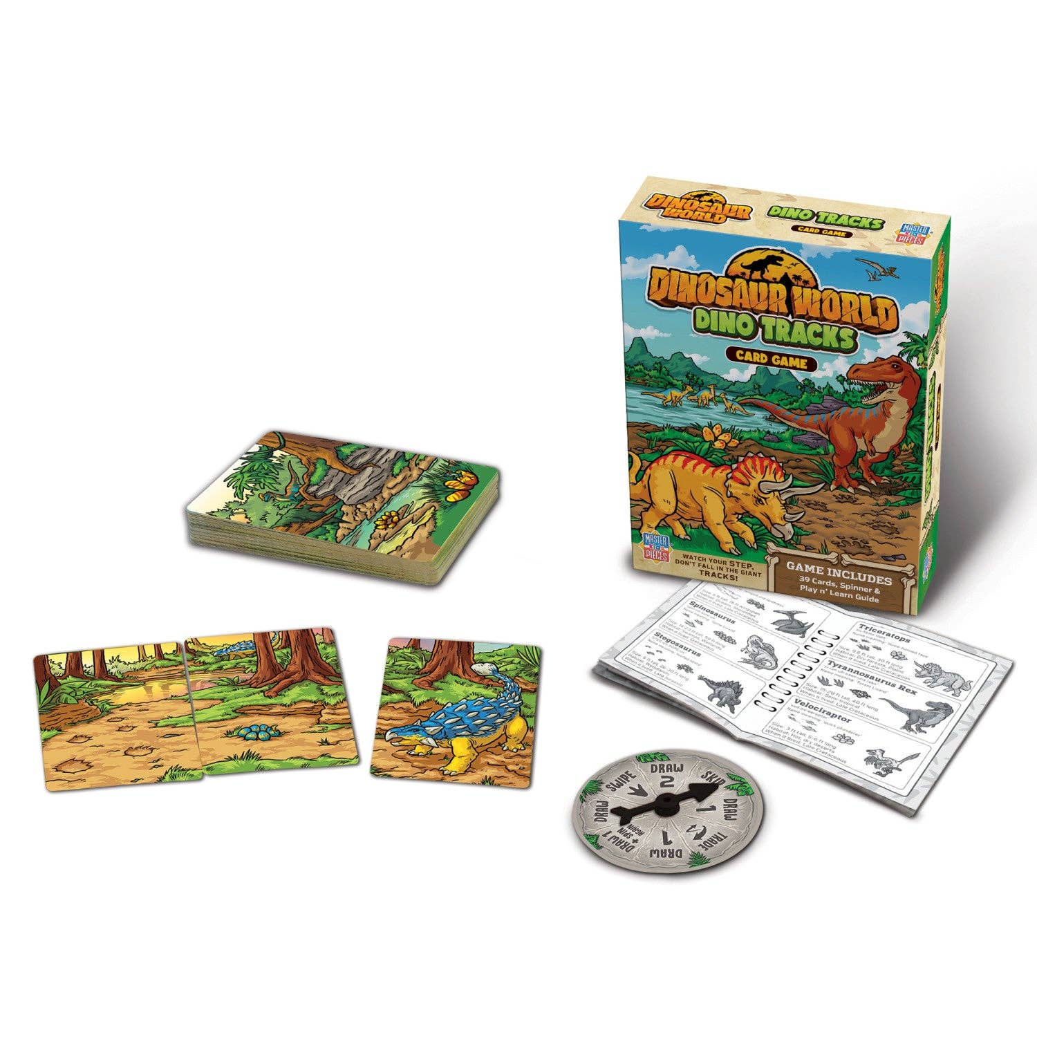 Masterpieces Puzzles - Wholesale Card Game - Dinosaur World Dino Tracks Card Game1