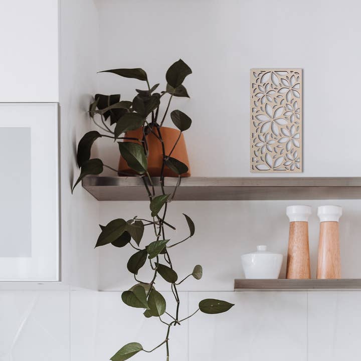 Jess and Jessica - Vendita all'ingrosso Decorazione da parete 3D - Reticolo da parete con motivo floreale in legno - Mandala per la casa3