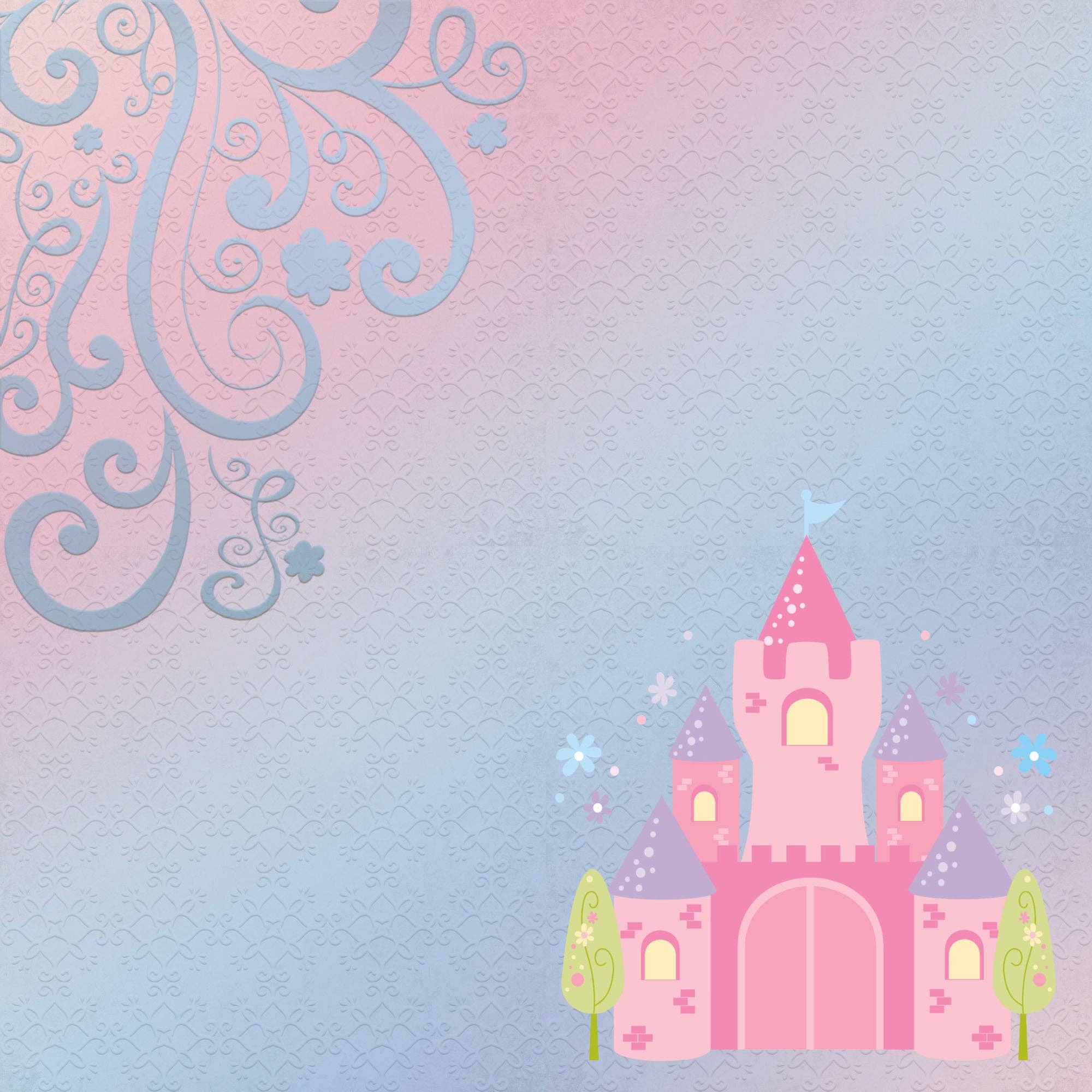 SSC Wholesale - Wholesale Scrapbook - Cinderella Collection Her Castle 12 x 12 Double-Sided Scrapbook Paper by SSC Designs - 15 Pack2