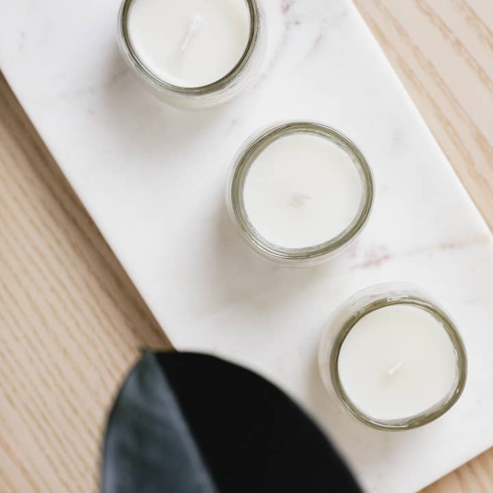 The Collective - Wholesale Jar/Filled Candle - Pebbled Filled Mini-Votive Candles - Set of 6