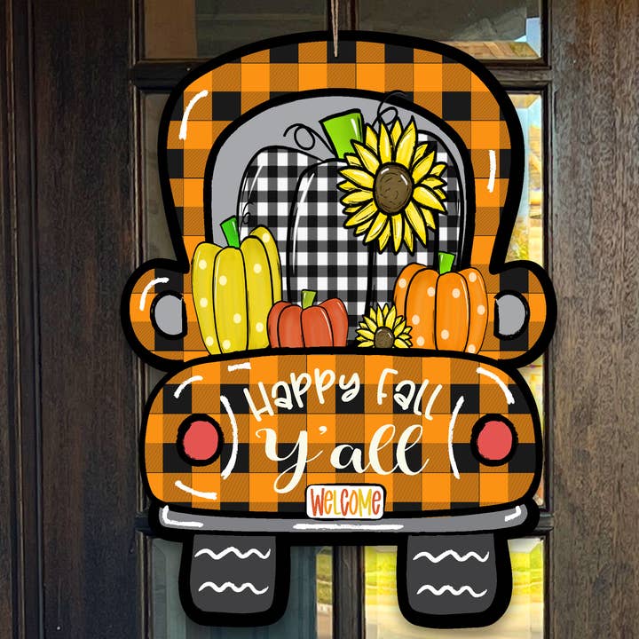 Fall Door Hanger for wholesale by Works Of Heart Design Co.