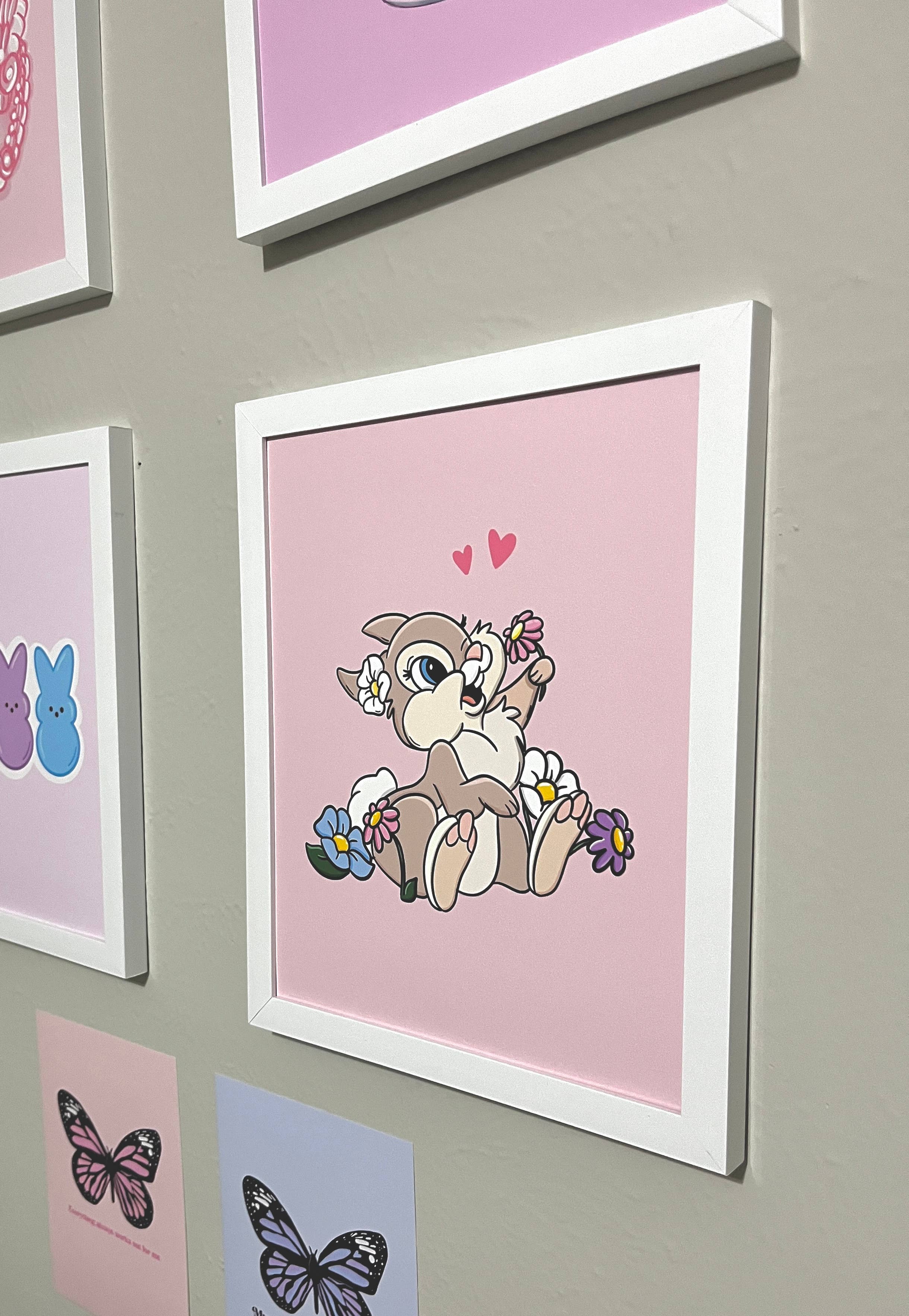 Illie Millie Designs - Vente Affiche d'art - Impression artistique inspirée de Miss Bunny Bambi1