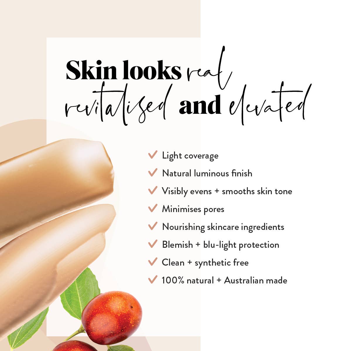 LÜK BEAUTIFOOD [🇦🇺 AUS + USA🇺🇸] - Vente Crèmes hydratantes teintées - NUDE 4 (Medium) - Baume pour le teint teinté Instant Glow 30 ml18