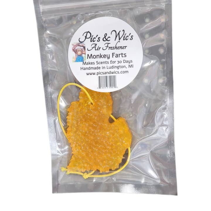 Pic's & Wic's LLC - Wholesale Car Freshener - Unisex - Monkey Farts - Michigan Mitten Air freshener