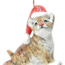 Mini estatueta de porcelana de tigre rosa do norte ornamento por atacado de Little Critterz