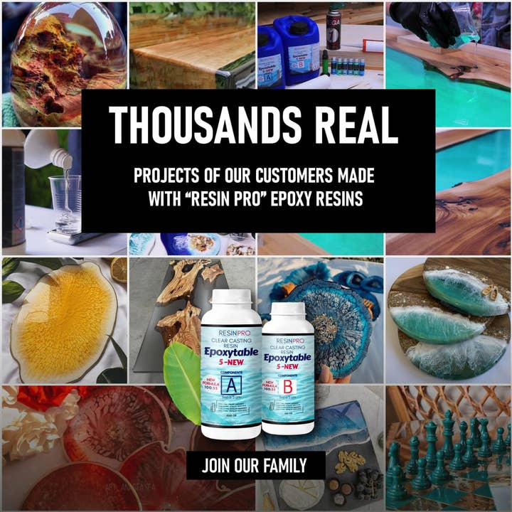 Professional Resins, LLC - Wholesale Craft Supplies - “EPOXYTABLE 5-FIVE” – Deep Pour Epoxy Resin (Up to 2 Inches)5