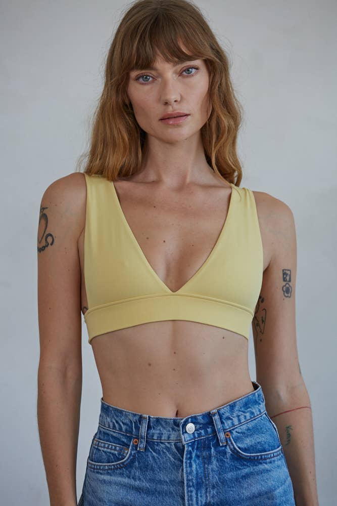 By Together - Vente Brassière – femme - Débardeur brassière sans couture en maille à col en V profond - Dealbreaker By Together15