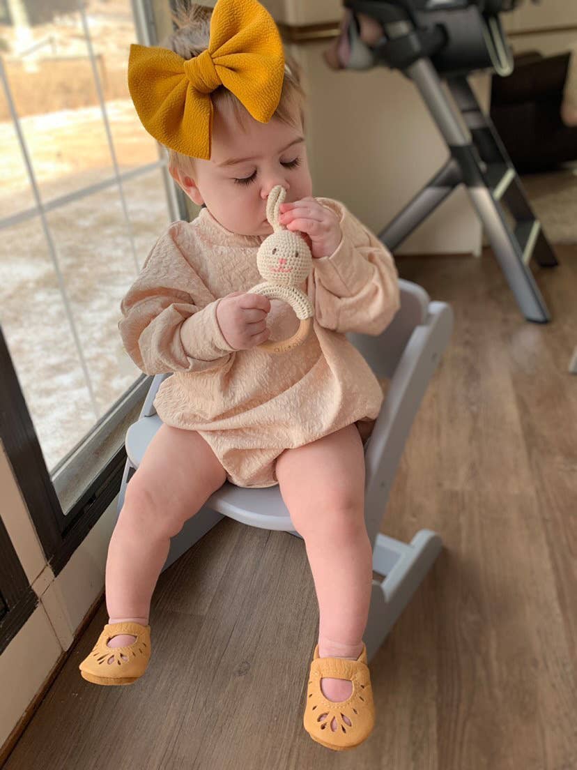 Ali+Oli - Vente Anneau de dentition sans clip – bébé - Hochet de dentition pour bébé Anneau en bois Crochet (Lapin) Pâques8