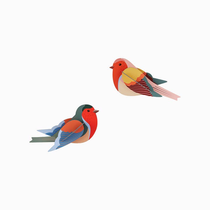 Studio Roof - Wholesale Wall Accent - 3D Wall Art - Garden Birds - Robins