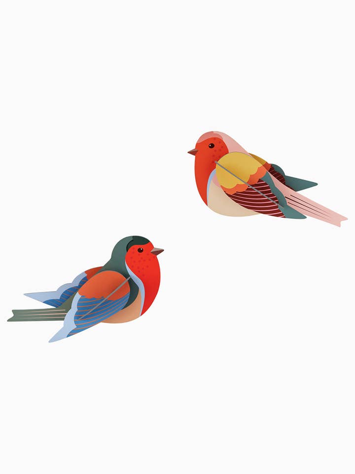 3D Wall Art - Garden Birds - Robins for wholesale by Studio Roof
