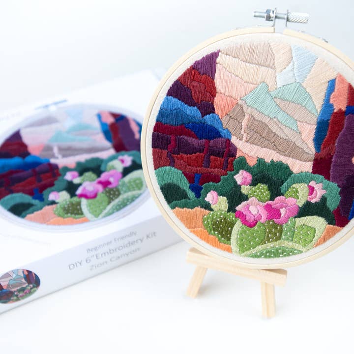 Zion Canyon DIY Embroidery Kit for wholesale by Angiels Art