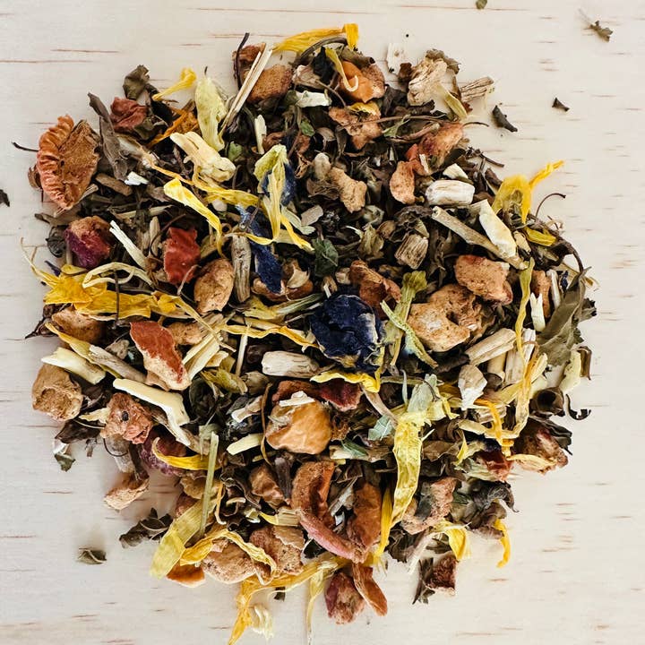 Moonlight Elixir Wellness Loose Tea for Mood (Ayurvedic) for wholesale by Ren Beaulieu Luxury Tea House
