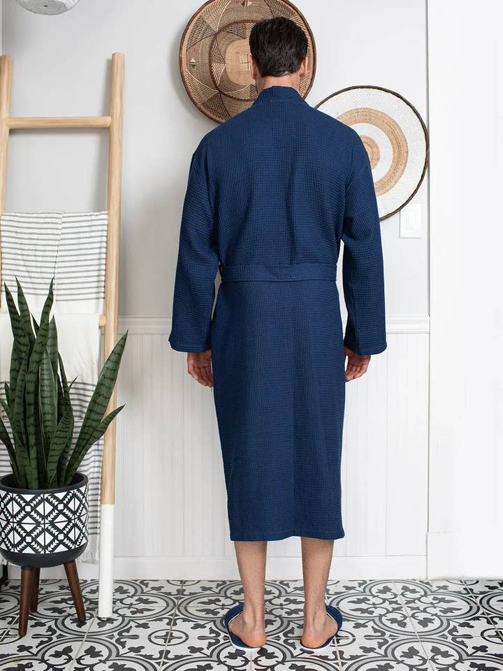 Lotus Linen - Vente Peignoir – homme - Peignoir de bain en nid d'abeille pour homme - Absorbant, léger34