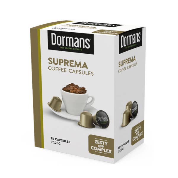 Dormans Suprema Zesty and Complex Capsules 25 for wholesale by World Safari Shops