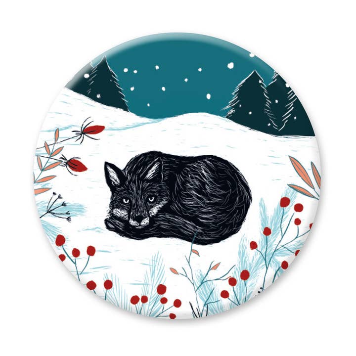 Round Magnet Fox for wholesale by Katja Rub