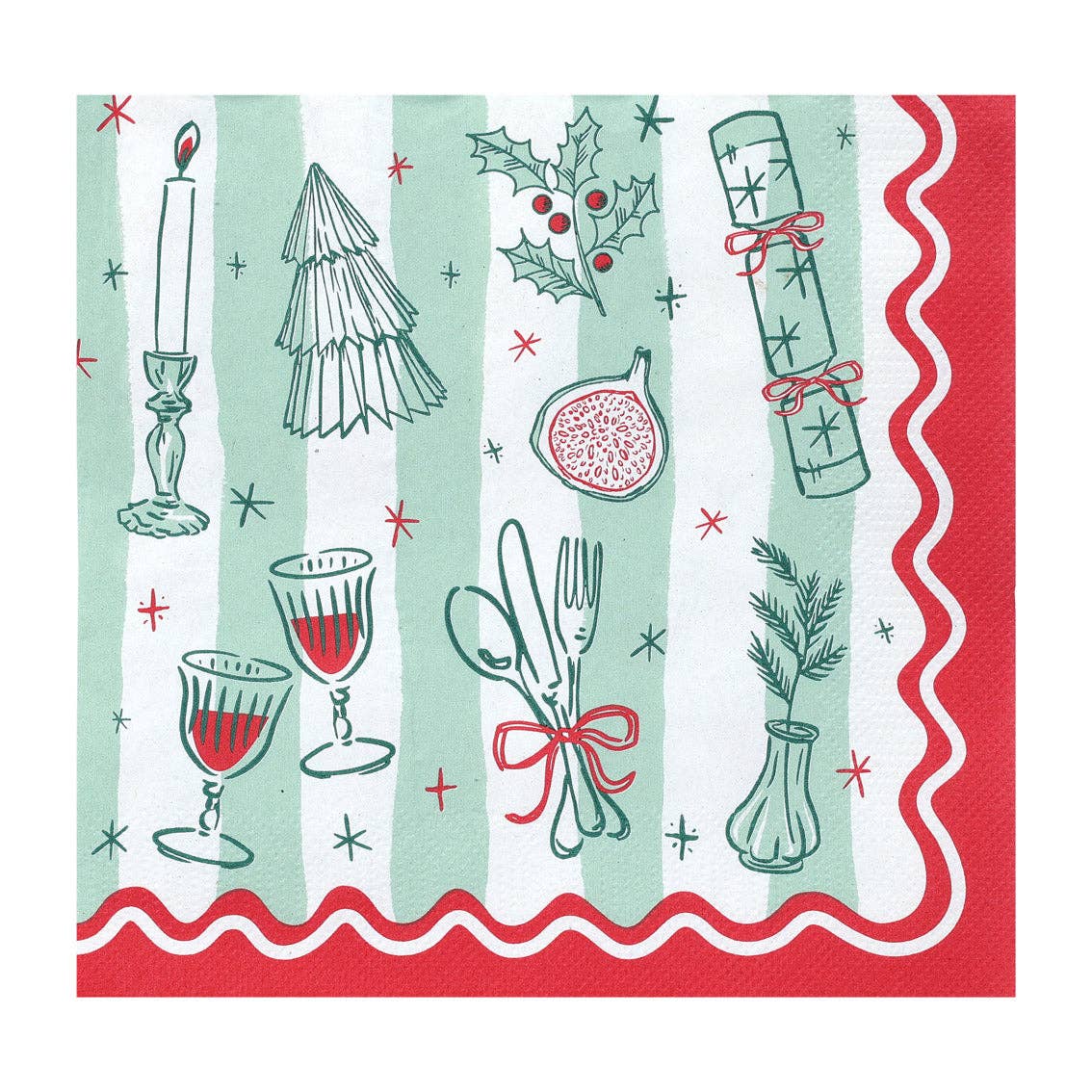 Talking Tables UK – wholesale Disposable napkin – Christmas Paper Napkins - 20 Pack3