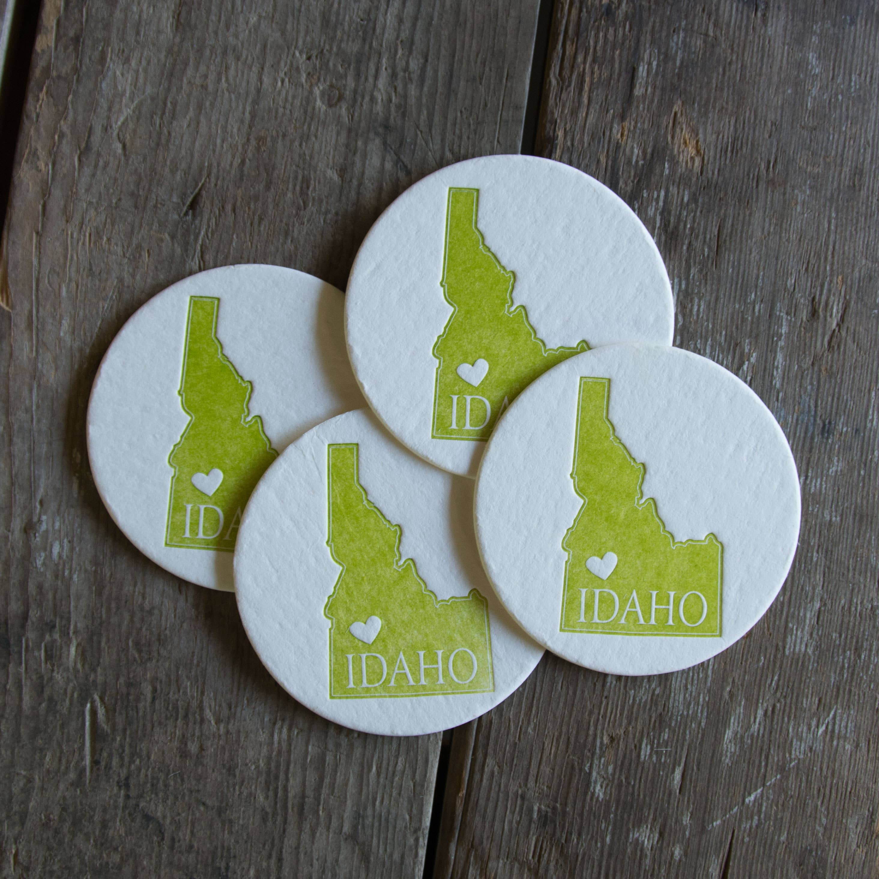 Ladybug Press - Wholesale Coasters - Idaho Heart Coasters4