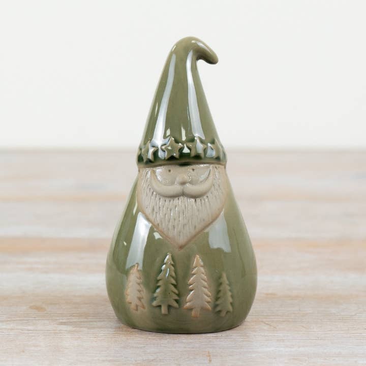 Grøn Julemand Dekoration, 19 cm for engroshandel hos Gainsborough Giftware x Portland Living