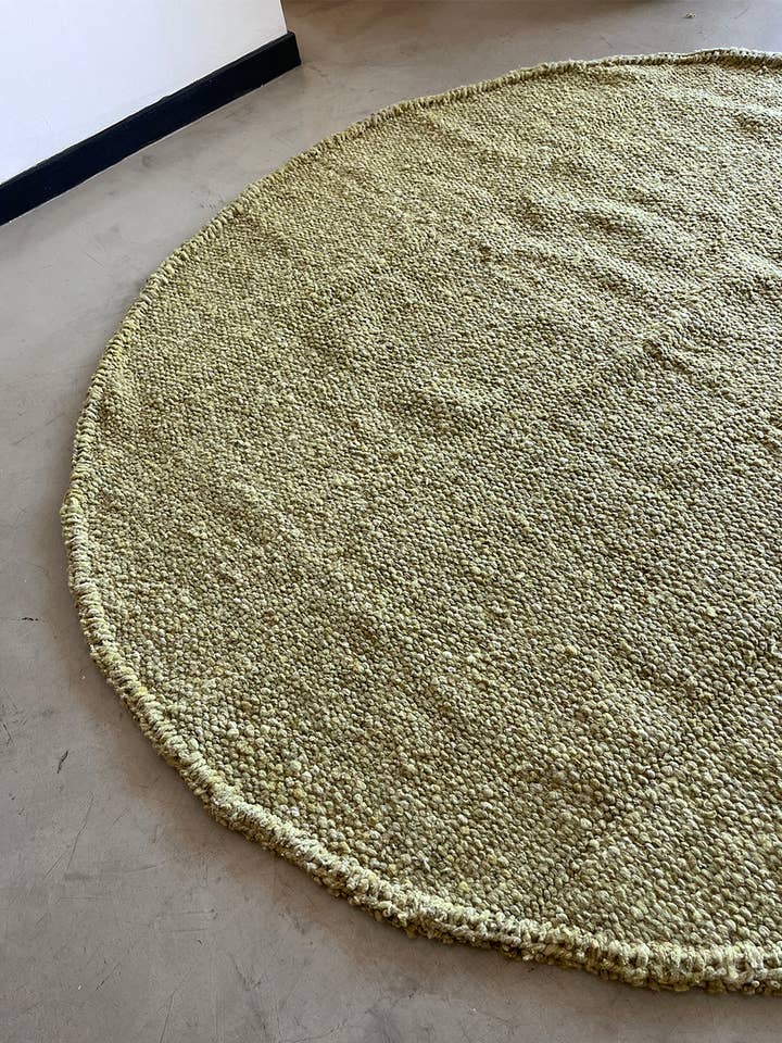 Round Wool Rug – Yerba (Handwoven in Argentina) for wholesale by CHACO Goods