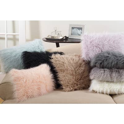 Fennco Styles - Wholesale Throw/Decorative Pillow - Faux Mongolian Fur Decorative Throw Pillow5