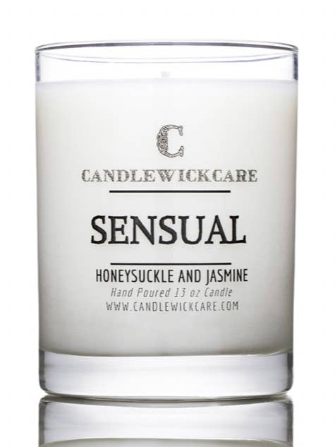 CandleWickCare Sensual Scented Candles in Glass Jar (13oz) for wholesale by CANDLEWICKCARE