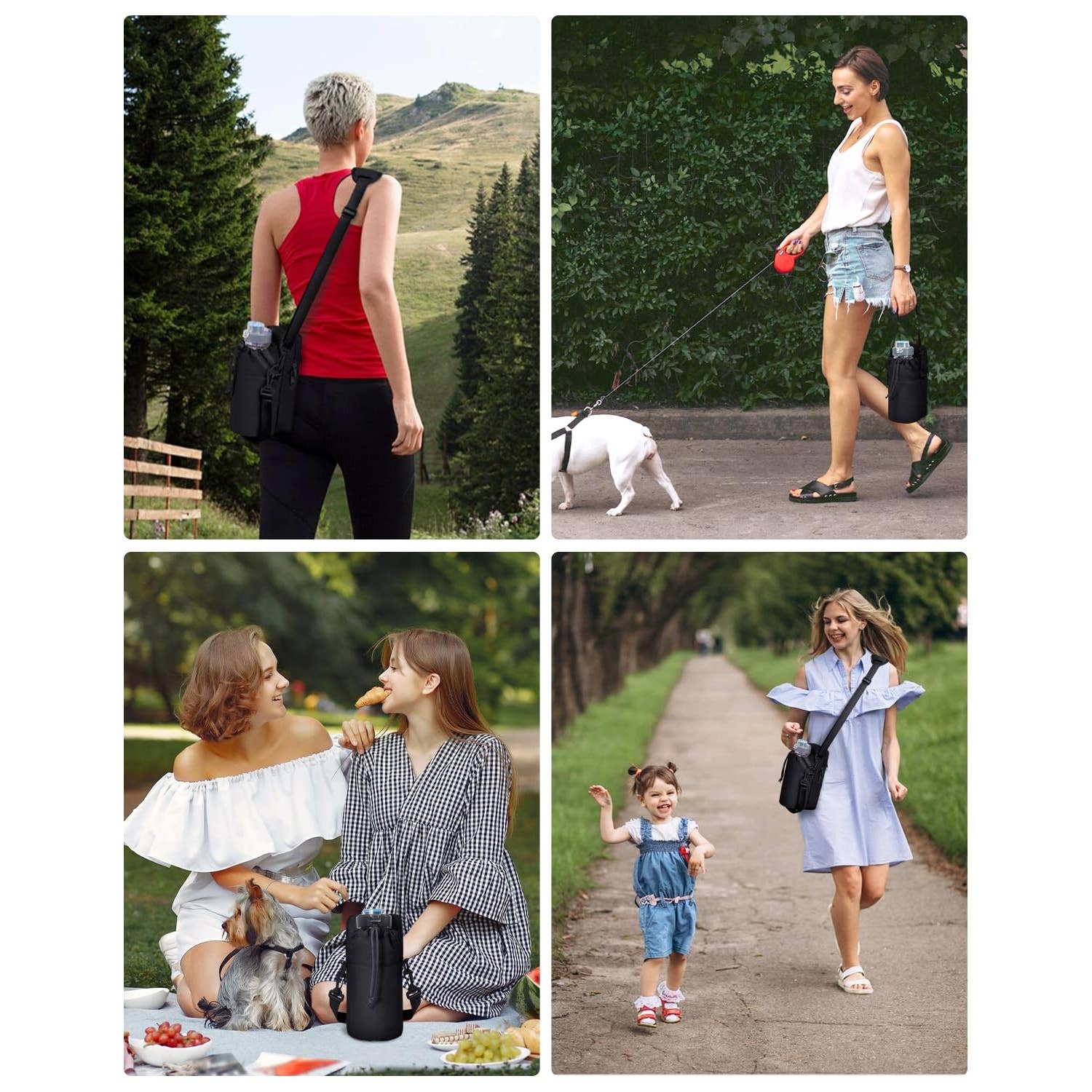 wandf – wholesale Crossbody-väska – Unisex – Vattenflaskhållare med telefonficka för vandring8