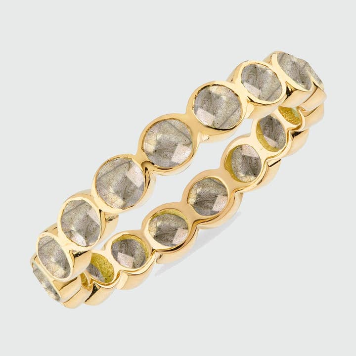 Ortigia Labradoriet gouden Vermeil Ring voor wholesale door Auree Jewellery