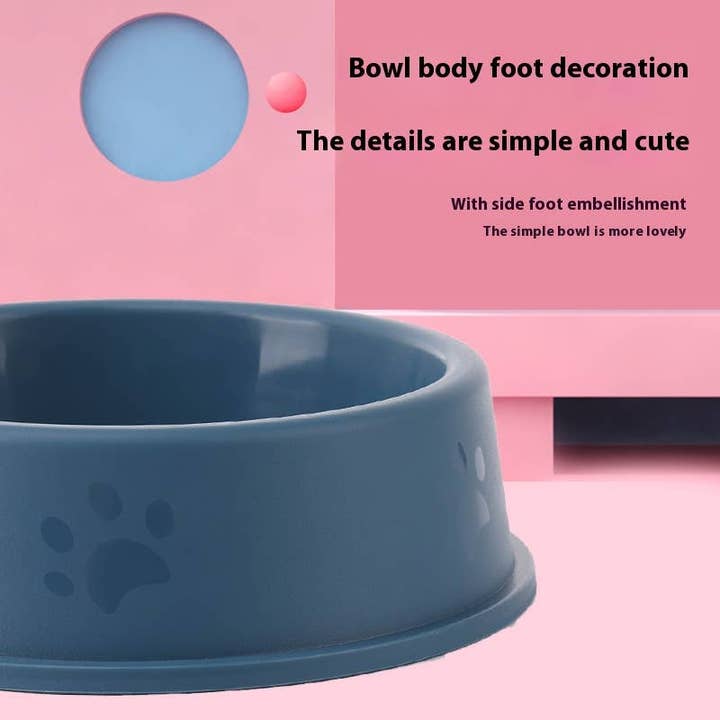 PAWPAWwholesale - Wholesale Pet Bowl - Cat/Dog - Dog Paw Print Dog Bowl Non-Slip Feeding Pet Bowl_CWMM51194