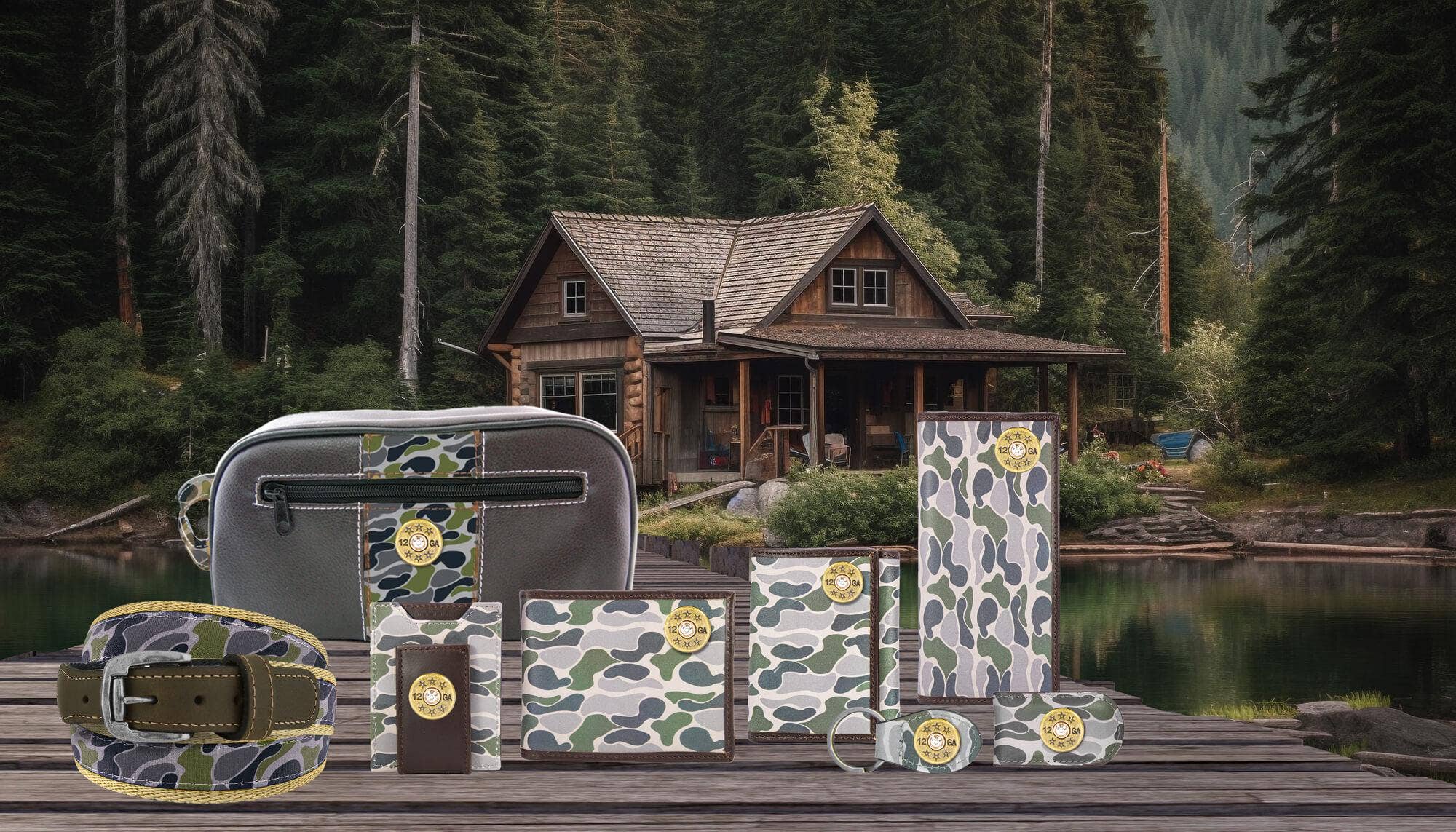 Zep-Pro - Wholesale Wallet - Men's - Shotshell Men's Magnetic Front Pocket Old School Camo Leather Wallet.5